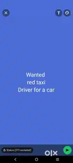 Wanted driver for car red taxi