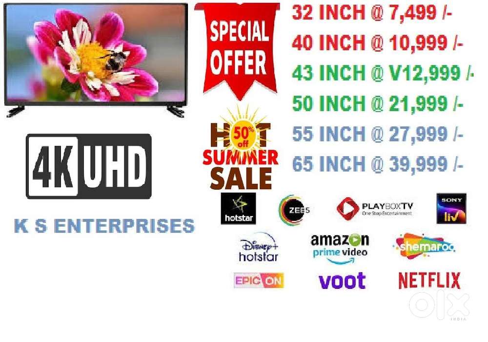 32 INCH SMART LED TV @  7,499  /-