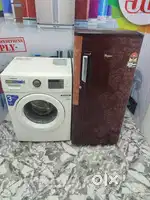 Combo offer Meroon colour flower design Whirlpool fridge an front load