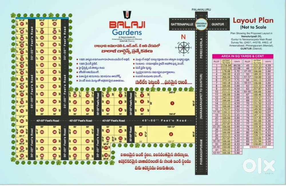 చ.గజం ₹ 12 వేలు మాత్రమే (60% బ్యాంక్ లోన్ ఫెసిలిటీ)