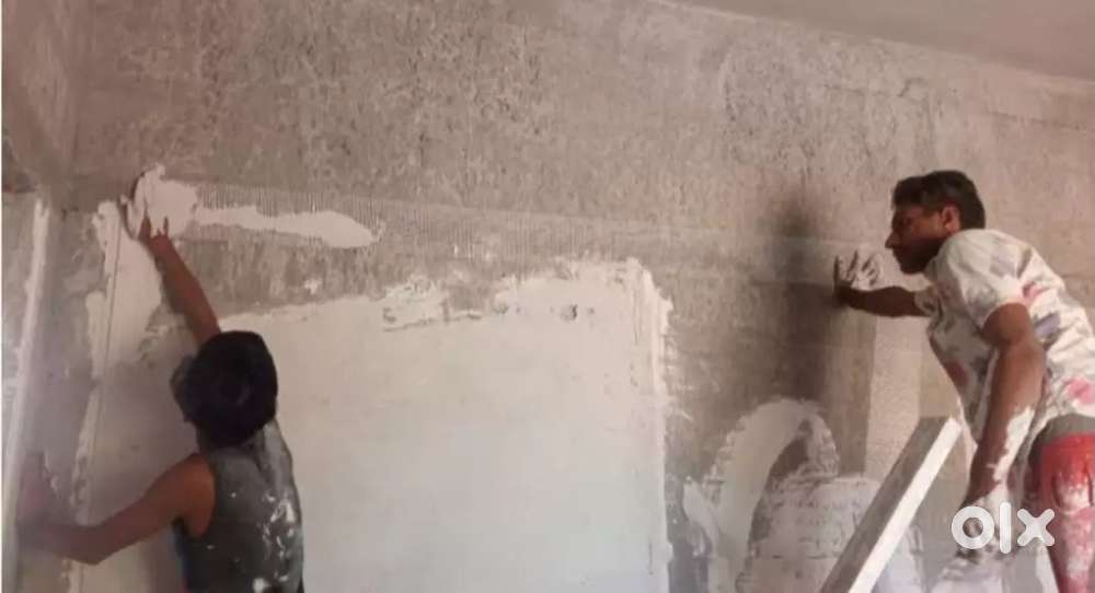 Gypsum plastering for walls