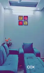 Newly Sofa Set With Table and 2 Pcs Puffy