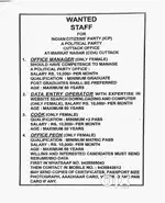 WANTED STAFF