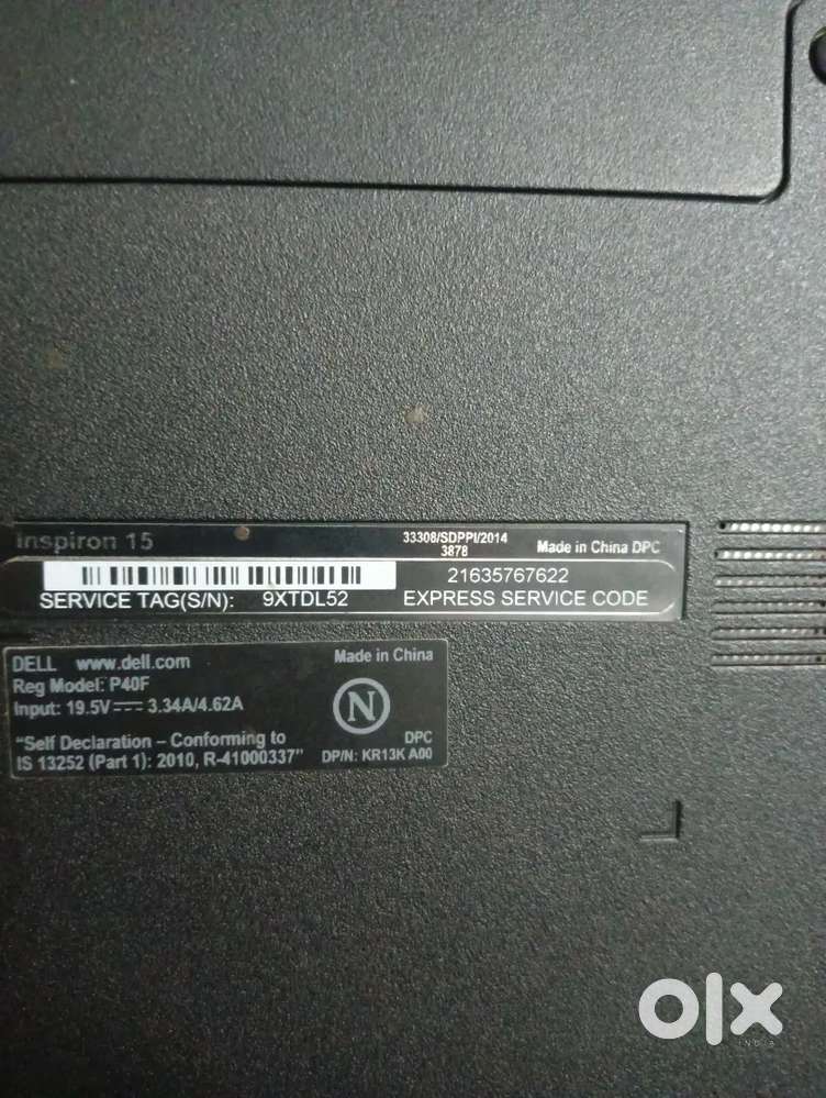 Dell laptop insprion I5