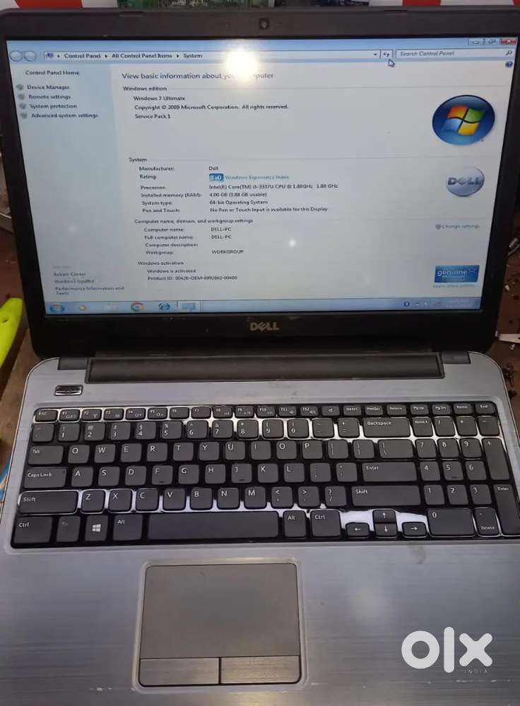 Dell latitude inspiron 5521  4gb ram 128gb SSD Intel core i5 processor