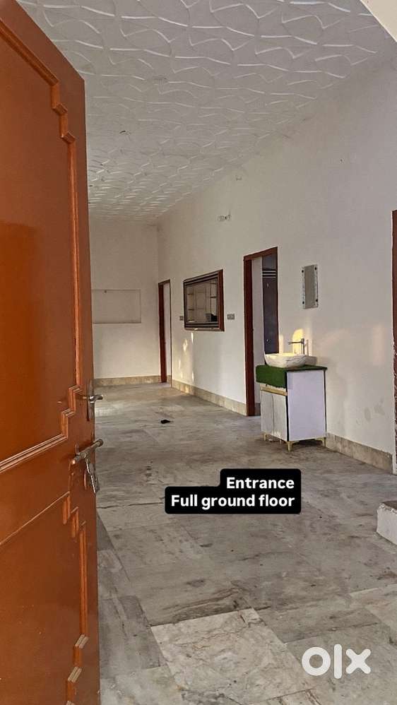 Ground floor for rent with 4 spacious rooms bathrooms kitchen lobbies
