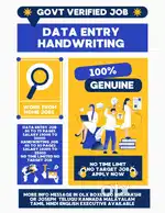 100%GENUINE DATA ENTRY HANDWRITING JOB GOVT REGISTERED