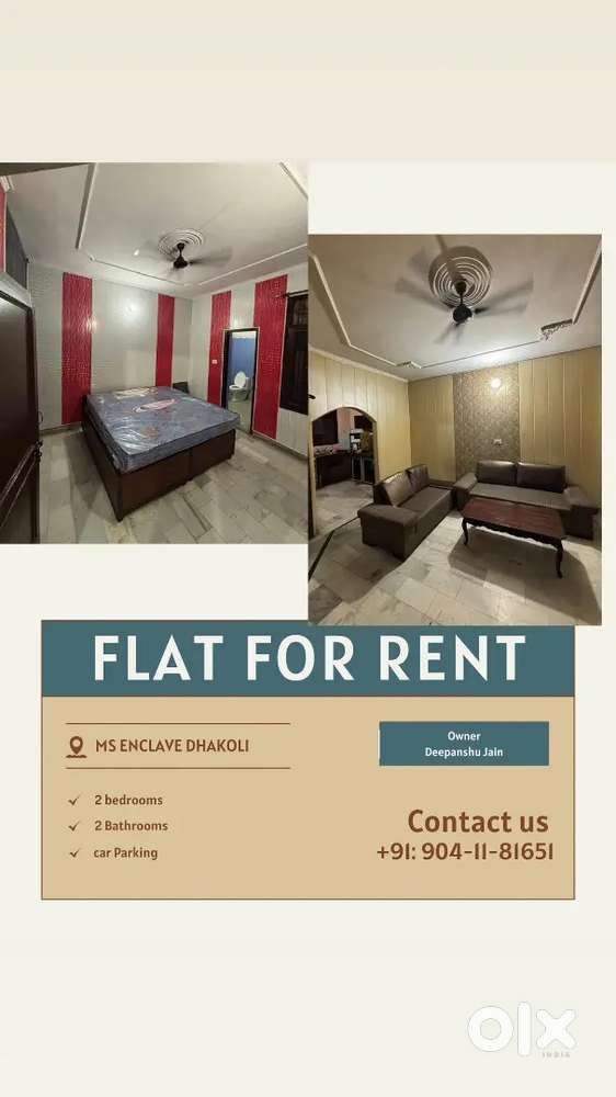 2 BHK rent for fully furnished