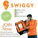 Delivery boy's shivamogga  Mall circle Swiggy weekly salary flexible