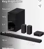 Sony HT40 Wireless subwoofer and wireless rear speaker