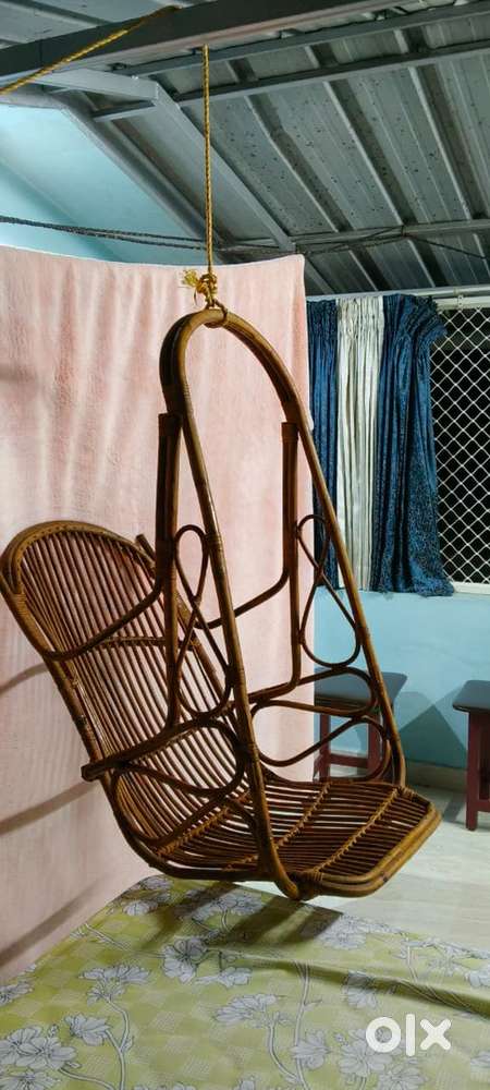 Hanging cane swing chair