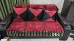 5 seater sofa set with glass table
