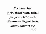 HANUMAN Nagar Home tution
