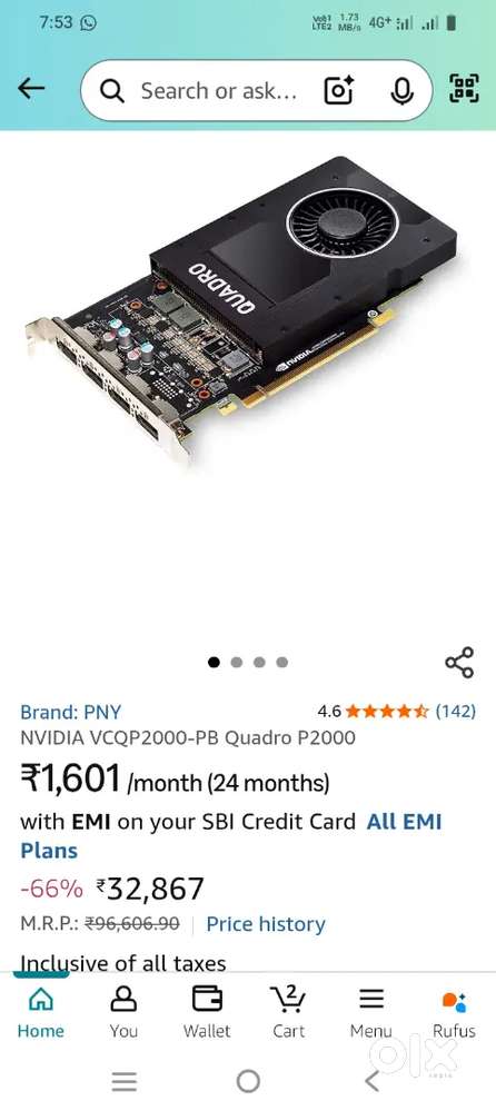 Nvidia Quadro P2000 5gb Graphic card