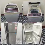 &₹@246;( WHIRPOOL double door fridge& samsung top load Washing machine