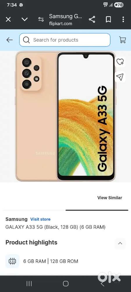 Samsung a33 galaxy 5g...Good condition.. 6..128...look like new..supr