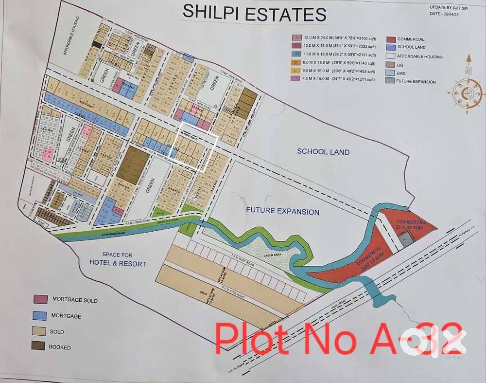 अच्छी लोकेशन एक तरफ 65 फीट रोड दूसरी तरफ 35 फीट रोड कॉर्नर प्लॉट है