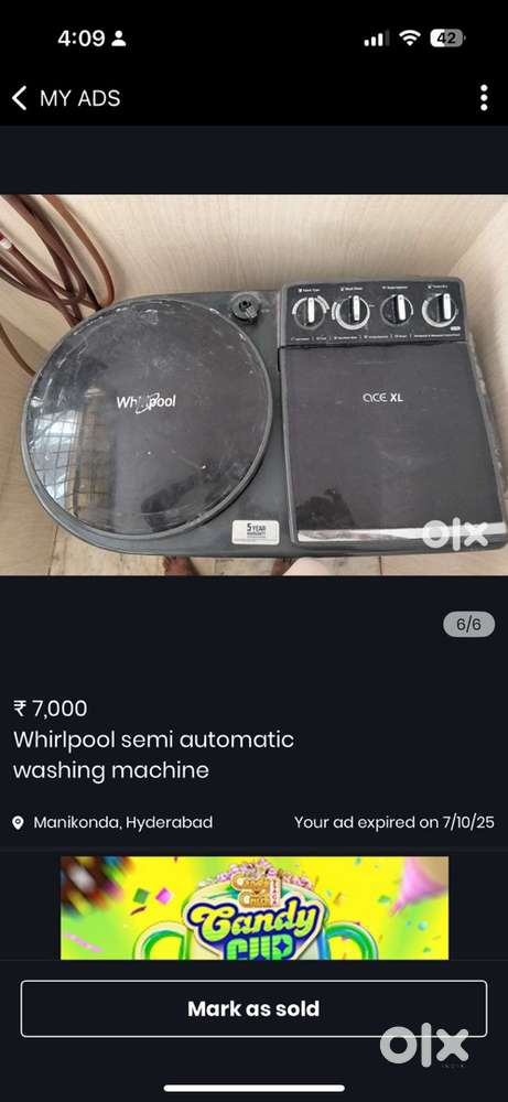 Semi automatic washing machine 9 kg
