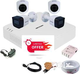 HIKVISION 4 CAMERA COMPLETE SET WITH INSTALLATION