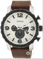 Fossil Nate Stopwatch Chronograph Black Dial Men's Watch - JR1390