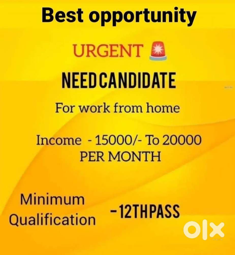 Work from home job, full time & part time available
