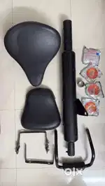 Long punjabi sliencer,vintage seats indicator caps for all classic 350