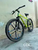 Sports cycle, two disc brake and wheel