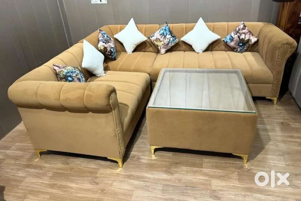 L shape Sofa with Cream colour available in Starf Furniture4