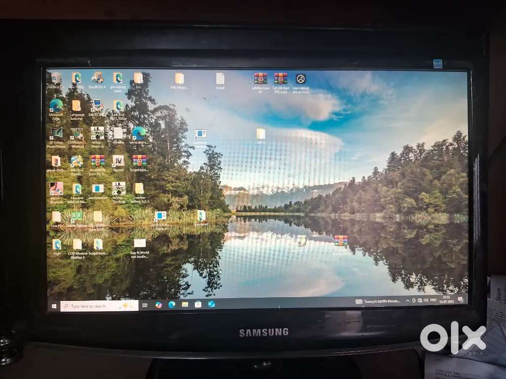 PC computer with monitor and cpu. Windows 10