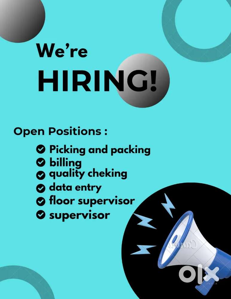 WE ARE HIRING SUPERVISOR EXECUTIVE FOR WAREHOUSE