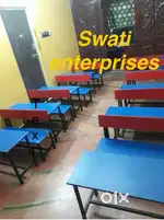 New colour full table bench set students table school furniture
