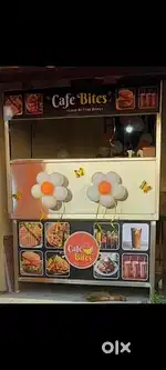 Steel counter with led light board