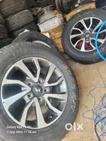 Scorpio n  original alloy wheels with brand new ceat tyre