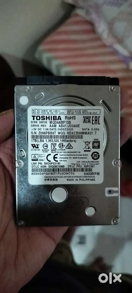 Want to sell my 1 tb hard disk toshiba in a good condition