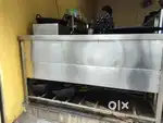 Three burner commercial gas stove