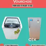 Onida 6.2 kg top load fully automatic w/m & Samsung 190 single door f