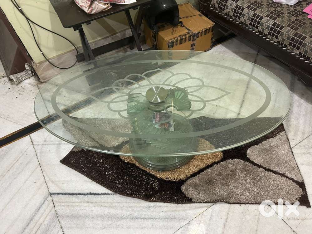 Glass coffee table