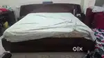 Bed with side table and box for 25000 sagwan wood