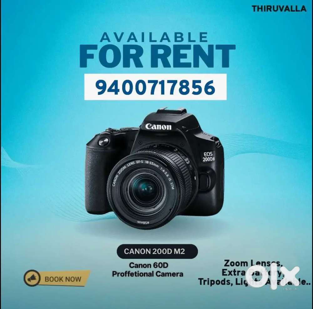 Camera Rent Low Price Thiruvalla