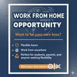 Work from home world best opportunity for you.