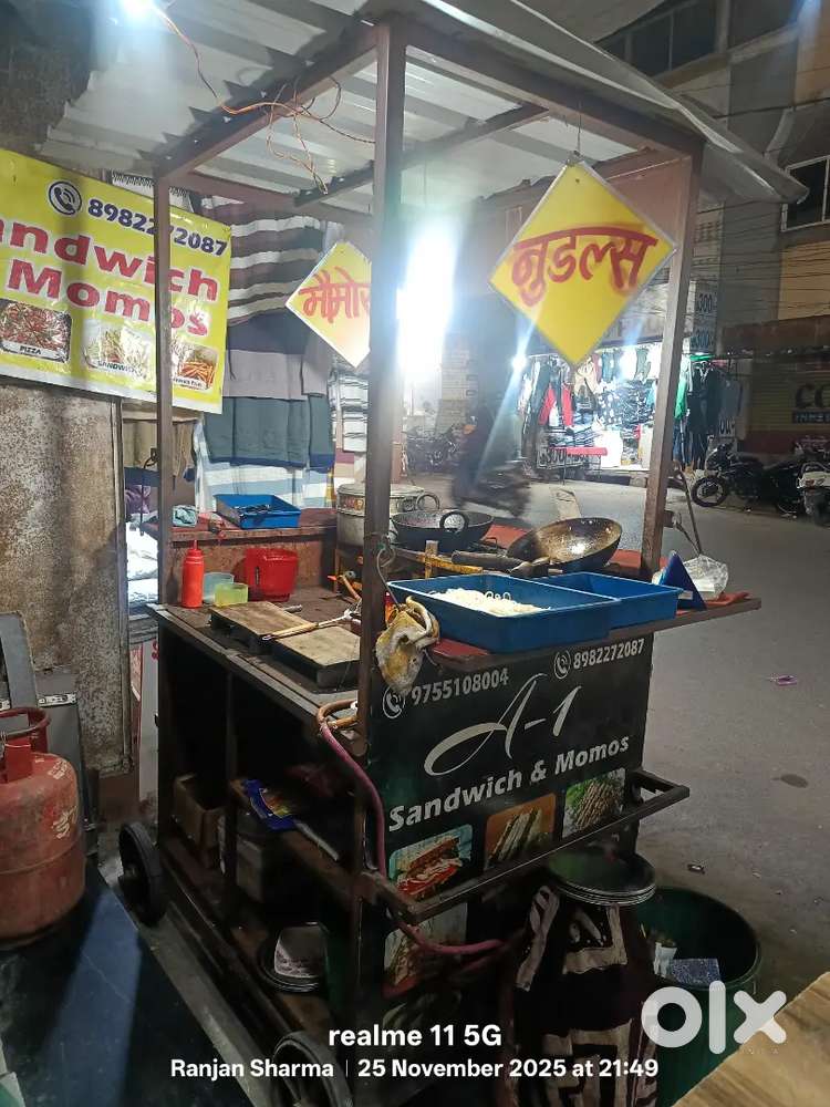 Food card  momos, sandwich