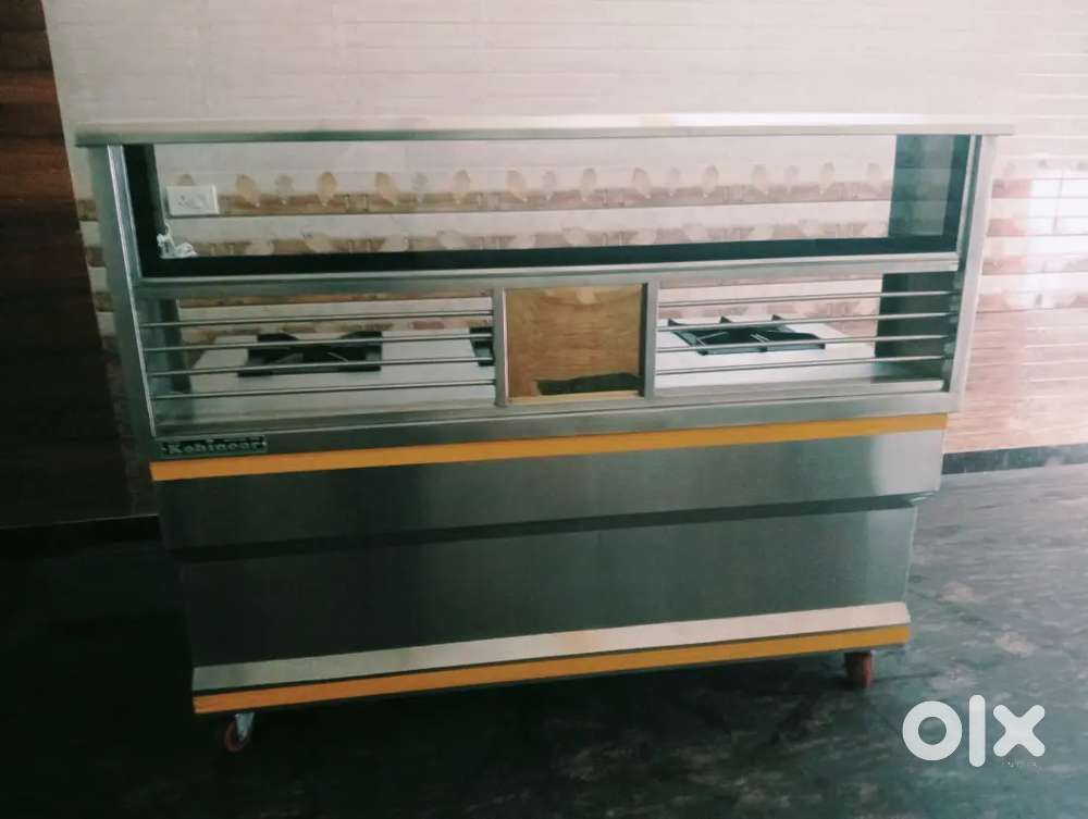 Steel fast food counter