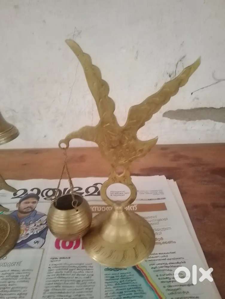 Solid brass metal statues