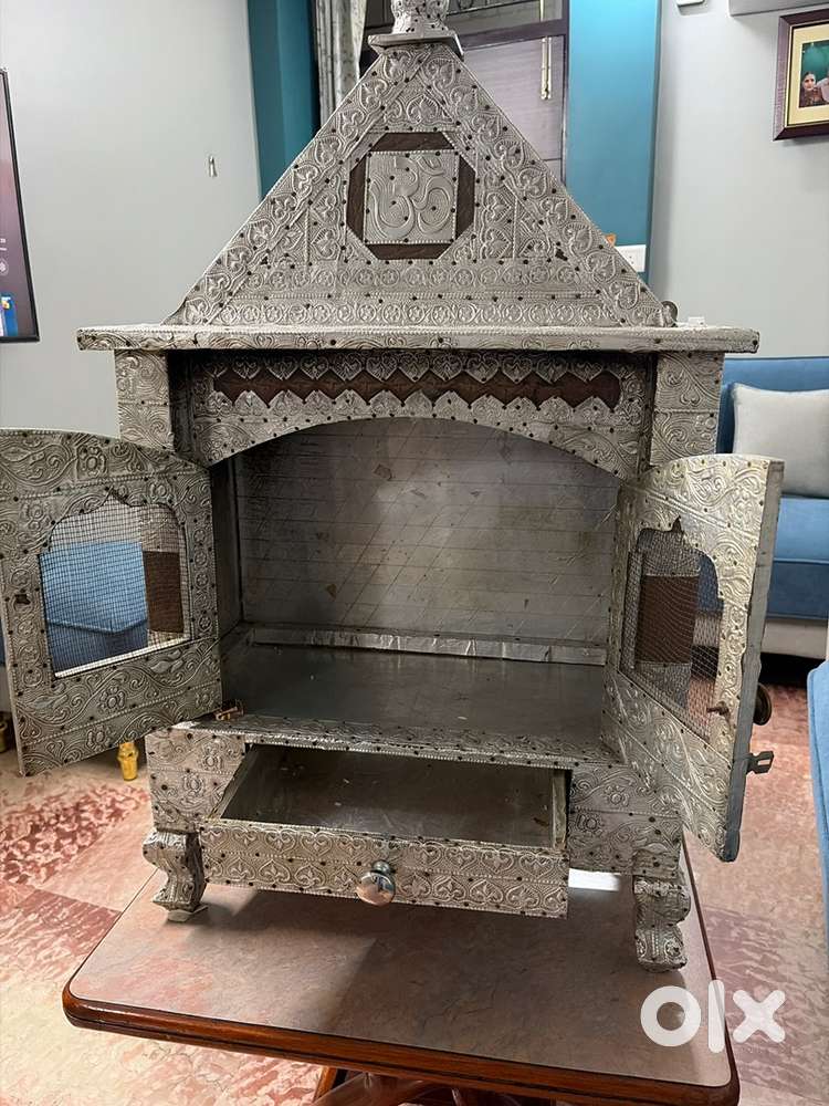 Wood mandir with aluminium