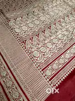 Pure Banarasi silk saree maroon colour