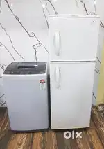 Lg double door refrigerator & haier automatic washing machine availble