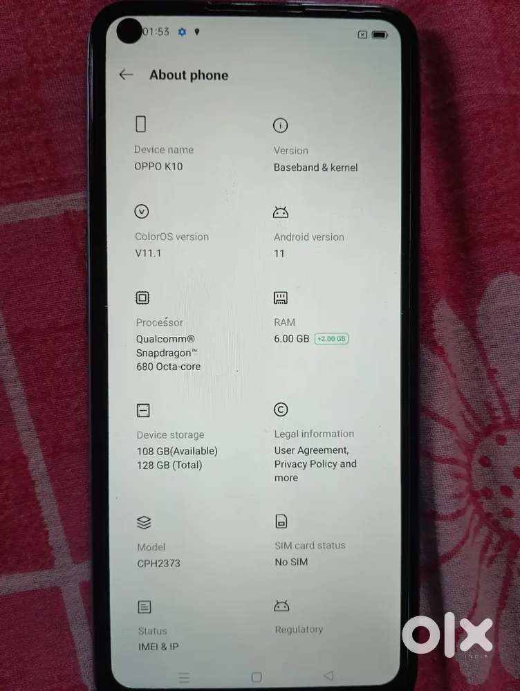 Oppo k10 4g 6/128