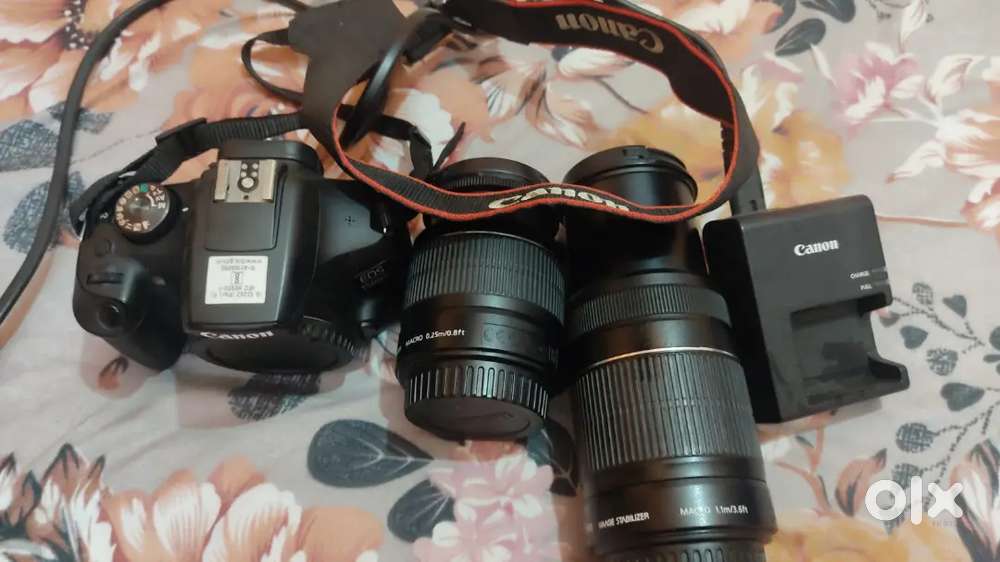 Canon 1500D DSLR with 2 lenses