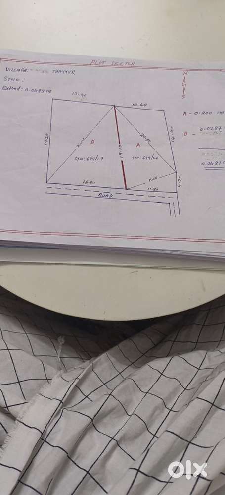 6 Cent Plot for Sale – Thayyur – Near Erumapetty per cent 1,40,000