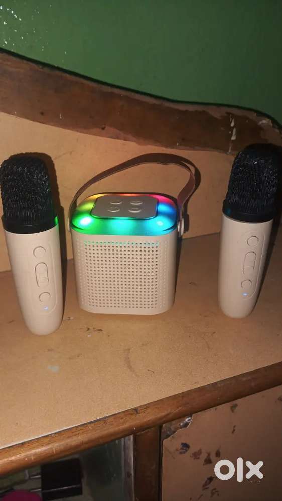 High sound speaker with two mics  in reasonable price